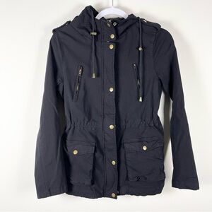 Eden Society Stitch Fix Black Womens Cargo Jacket Size Medium Cinched Military